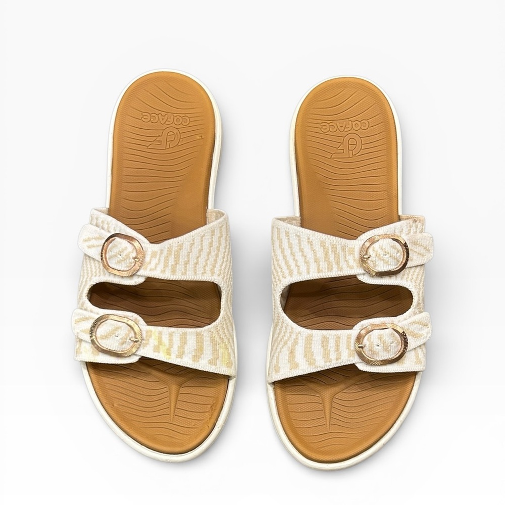 COFACE  Double Strap Slides Orthotic Comfort Slide Sandals Women’s Size 11